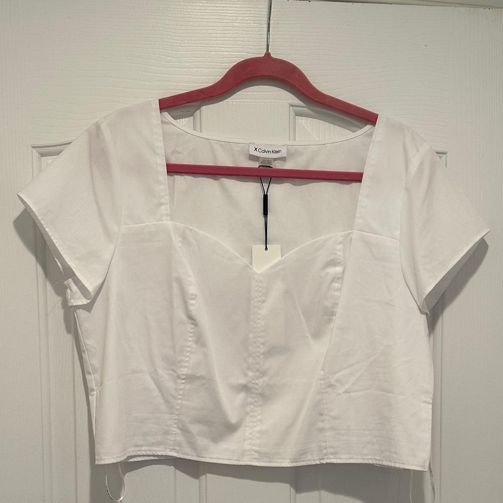 Calvin Klein White Crop Top